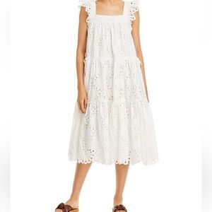 NWT Charina Sarte Flutter Sleeve Midi Dress
